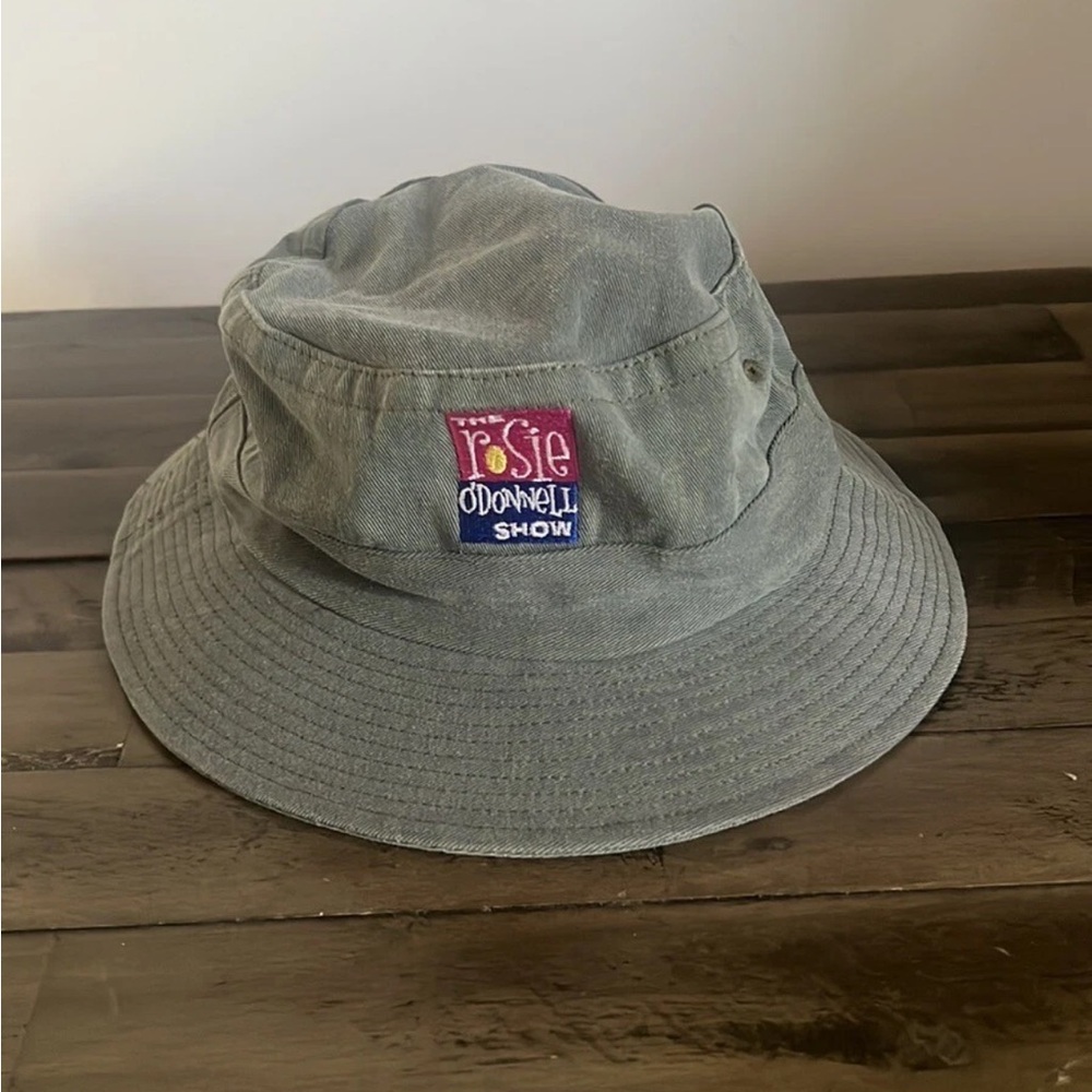 Rosie O’Donnell Show Light Green Fisherman Bucket Hat Vintage 90s made in USA